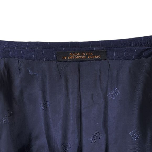44R JOS A BANK RESERVE mens Blue Pinstripe Lanificio Cerruti 120's Italy Jacket - Picture 5 of 8
